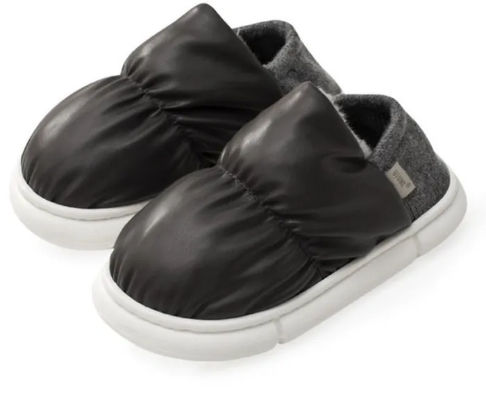 Unisex Two Wear Cotton Slippers - Thick Plush Bag Included