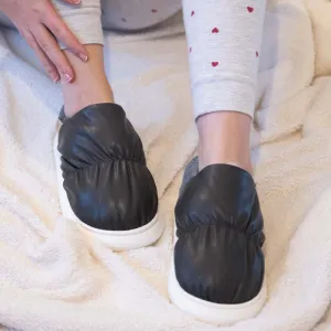 Unisex Two Wear Cotton Slippers - Thick Plush Bag Included