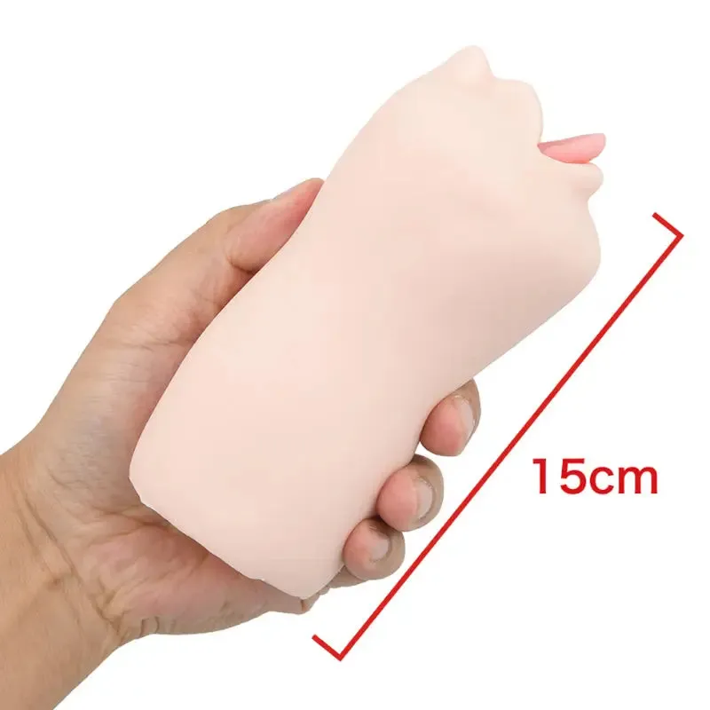 Utensil Race Stretchy Realistic Flesh Pink Mouth Masturbator