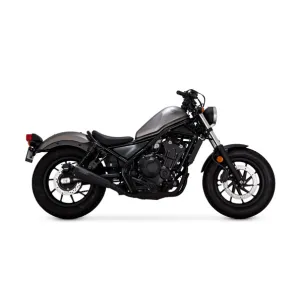 V&H UPSWEEP EXHAUST SLIP-ON BLACK. Honda Rebel 300/500.