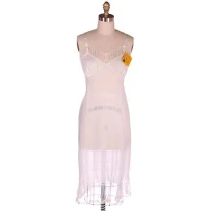 Vintage Luxite by Holeproof White Nylon Full Slip NOS 1950s Sheer Size 36