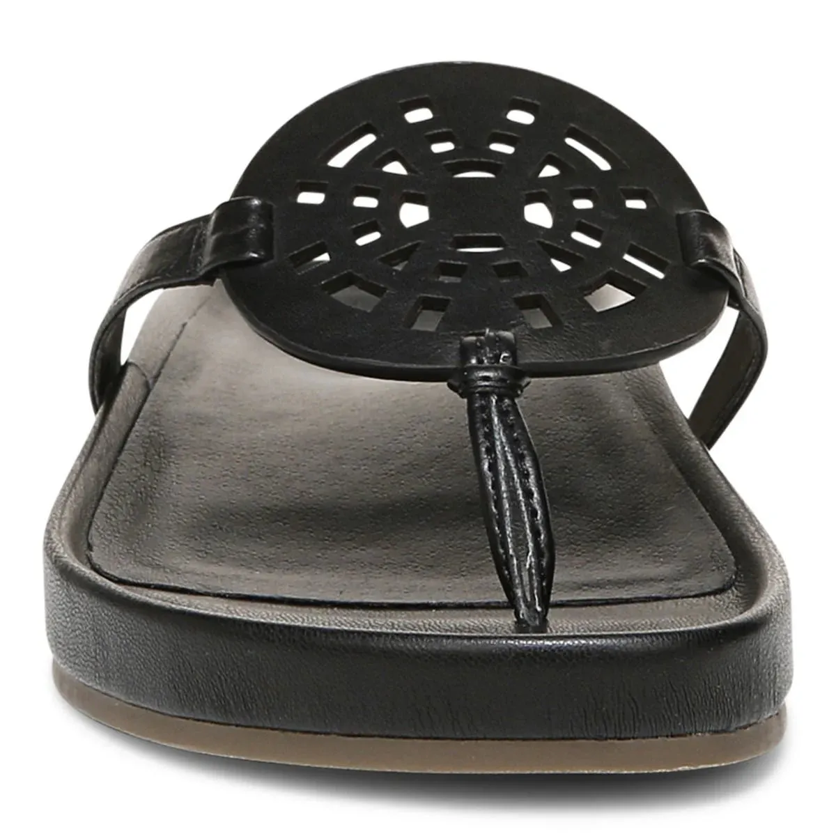 VIONIC SOLARI BLACK TOE POST SANDAL