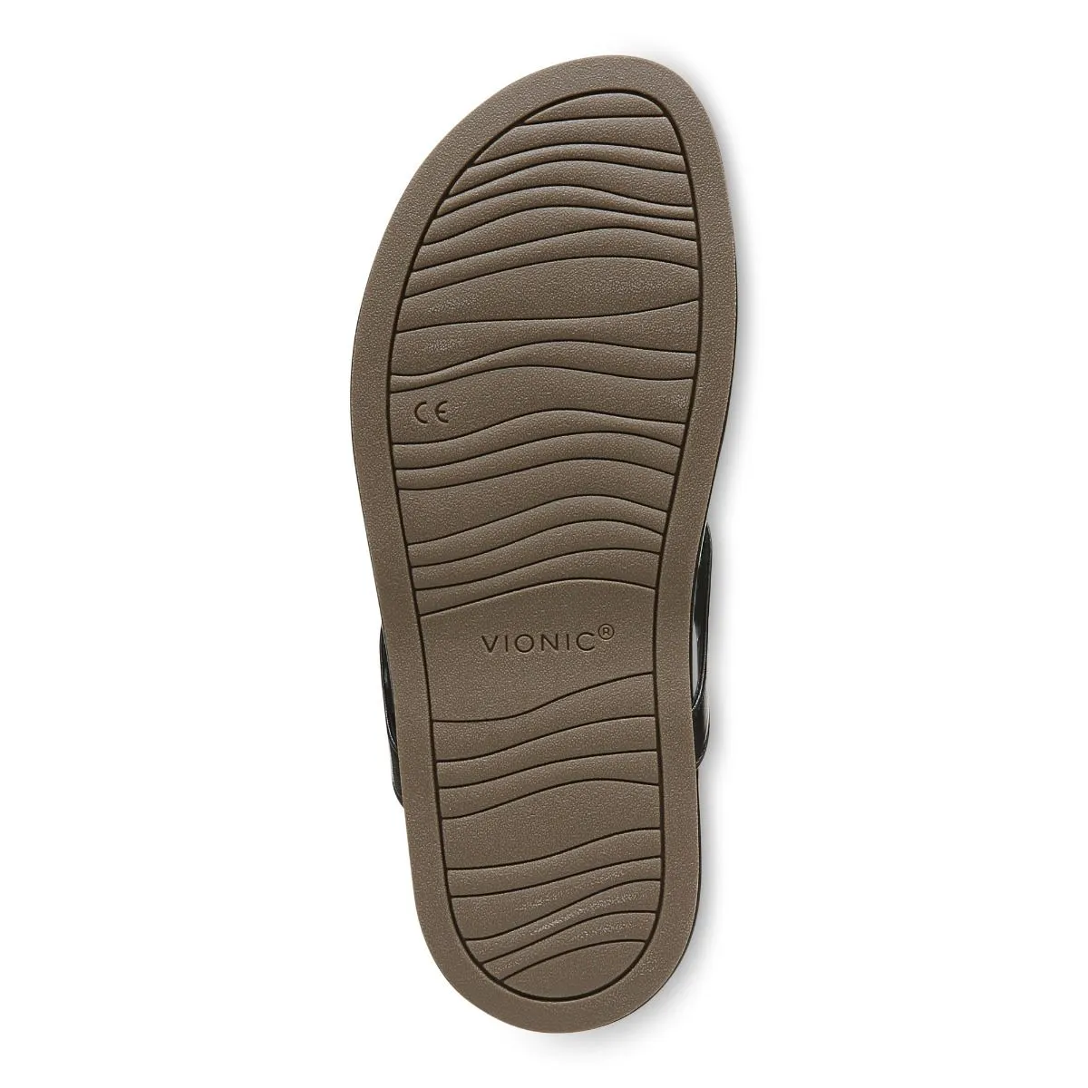 VIONIC SOLARI BLACK TOE POST SANDAL