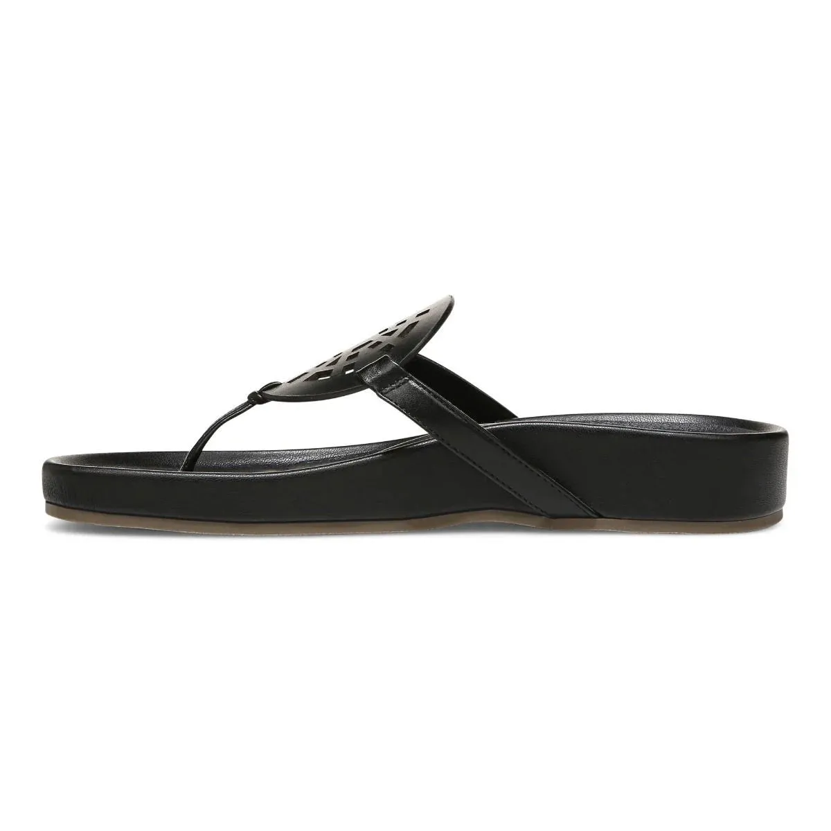 VIONIC SOLARI BLACK TOE POST SANDAL