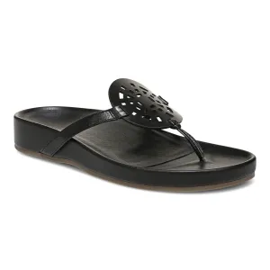 VIONIC SOLARI BLACK TOE POST SANDAL