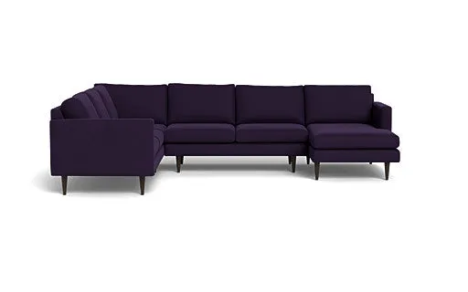 Wallace 131" Untufted Corner Sectionals w. Right Chaise