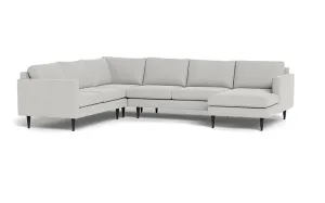 Wallace 131" Untufted Corner Sectionals w. Right Chaise