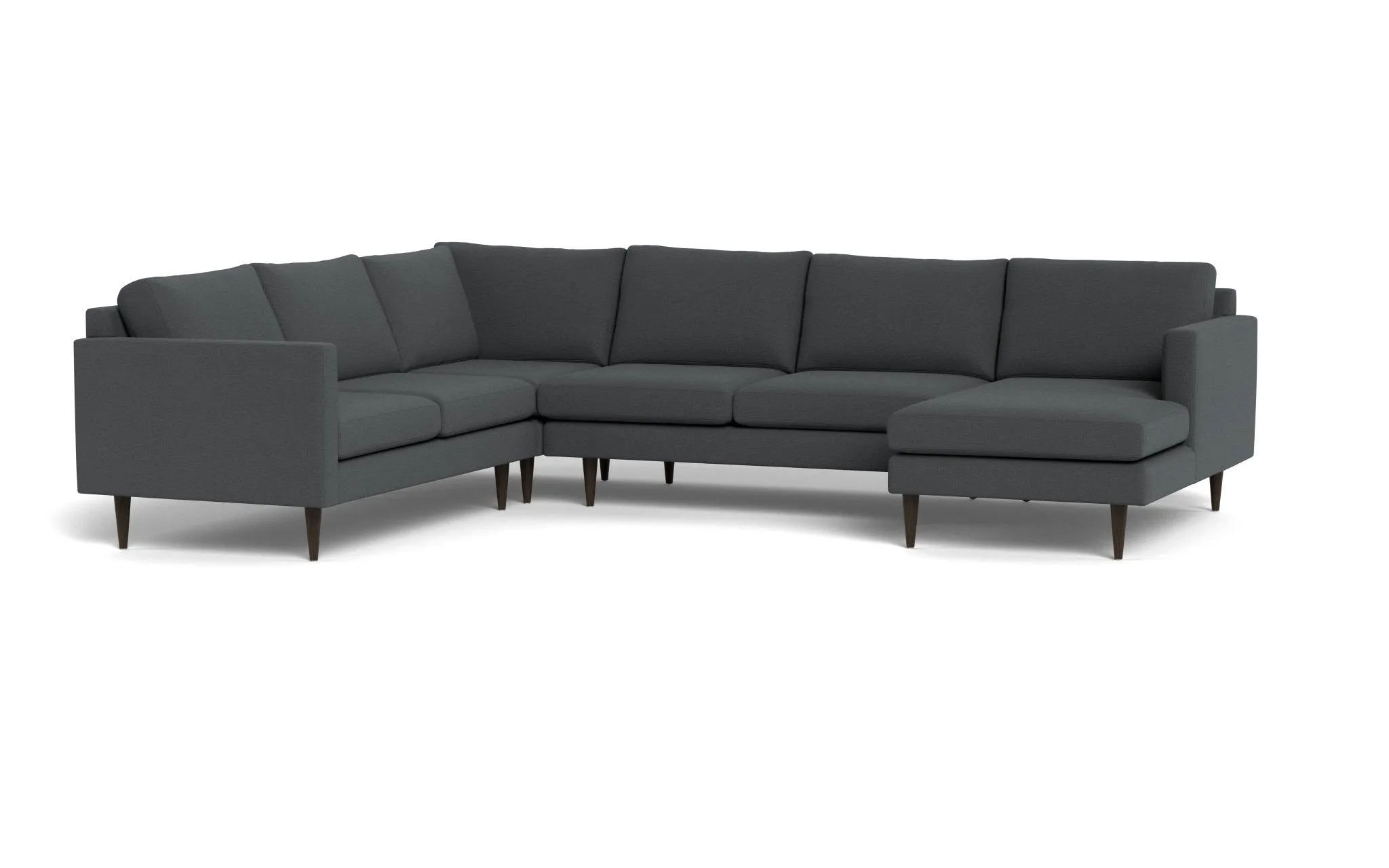 Wallace 131" Untufted Corner Sectionals w. Right Chaise