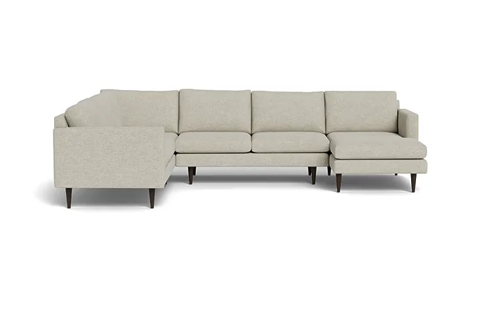 Wallace 131" Untufted Corner Sectionals w. Right Chaise