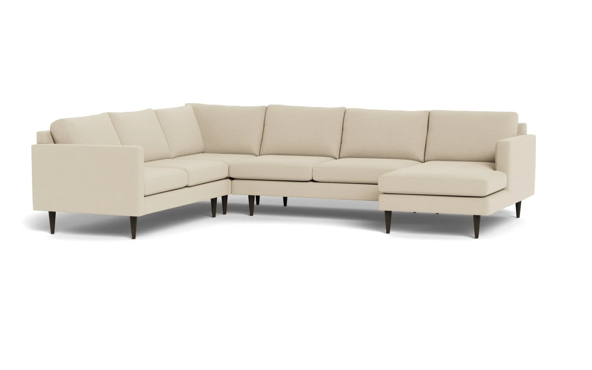 Wallace 131" Untufted Corner Sectionals w. Right Chaise