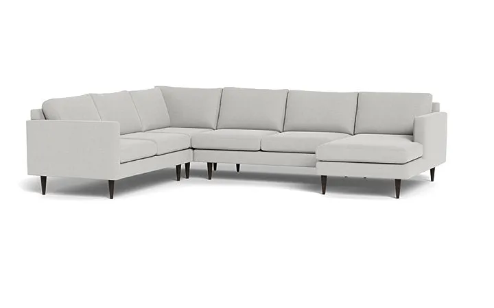 Wallace 131" Untufted Corner Sectionals w. Right Chaise