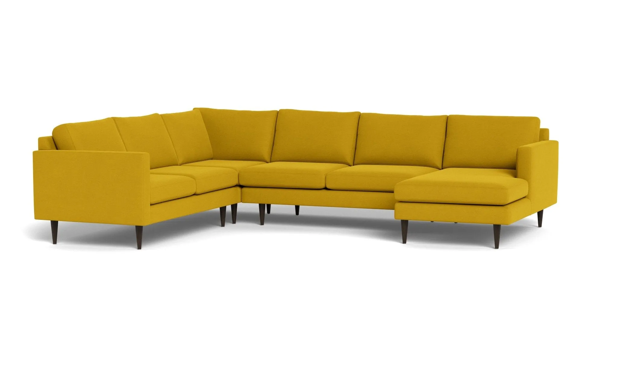 Wallace 131" Untufted Corner Sectionals w. Right Chaise