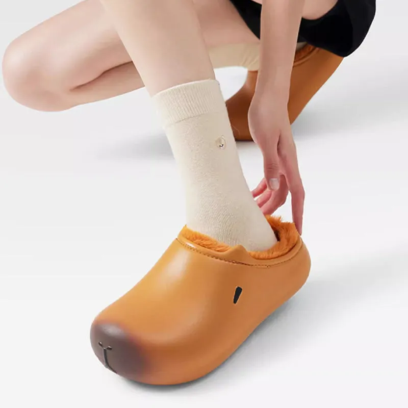 Waterproof Cartoon Winter Slippers for Women & Men