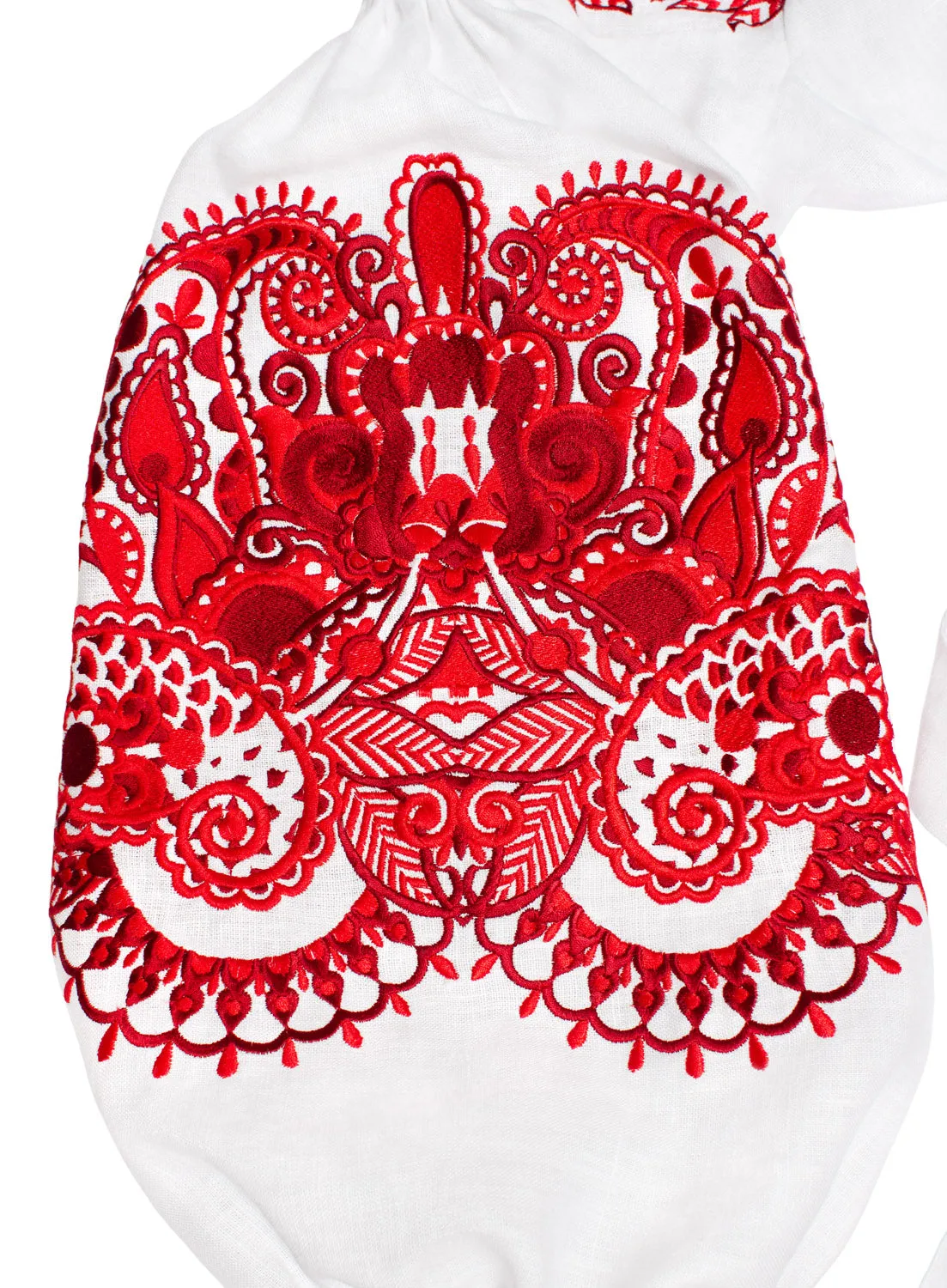 White Boho style Kaftan with wedges