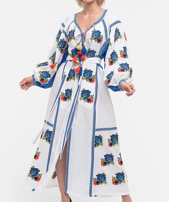 White Embroidered Dress