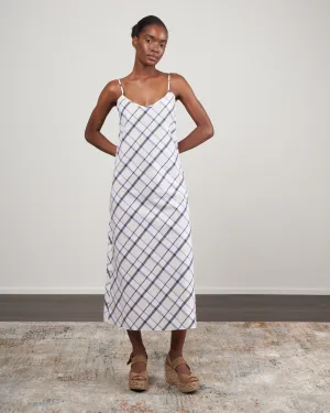 wiley cami dress - blue check