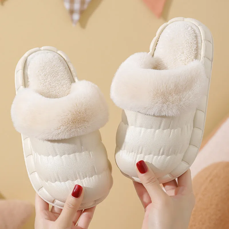 Winter Slippers Indoor Non-slip Waterproof Warm Detachable Home Shoes for Kids