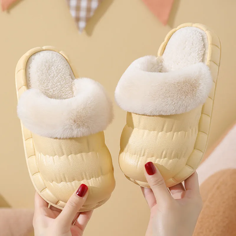 Winter Slippers Indoor Non-slip Waterproof Warm Detachable Home Shoes for Kids