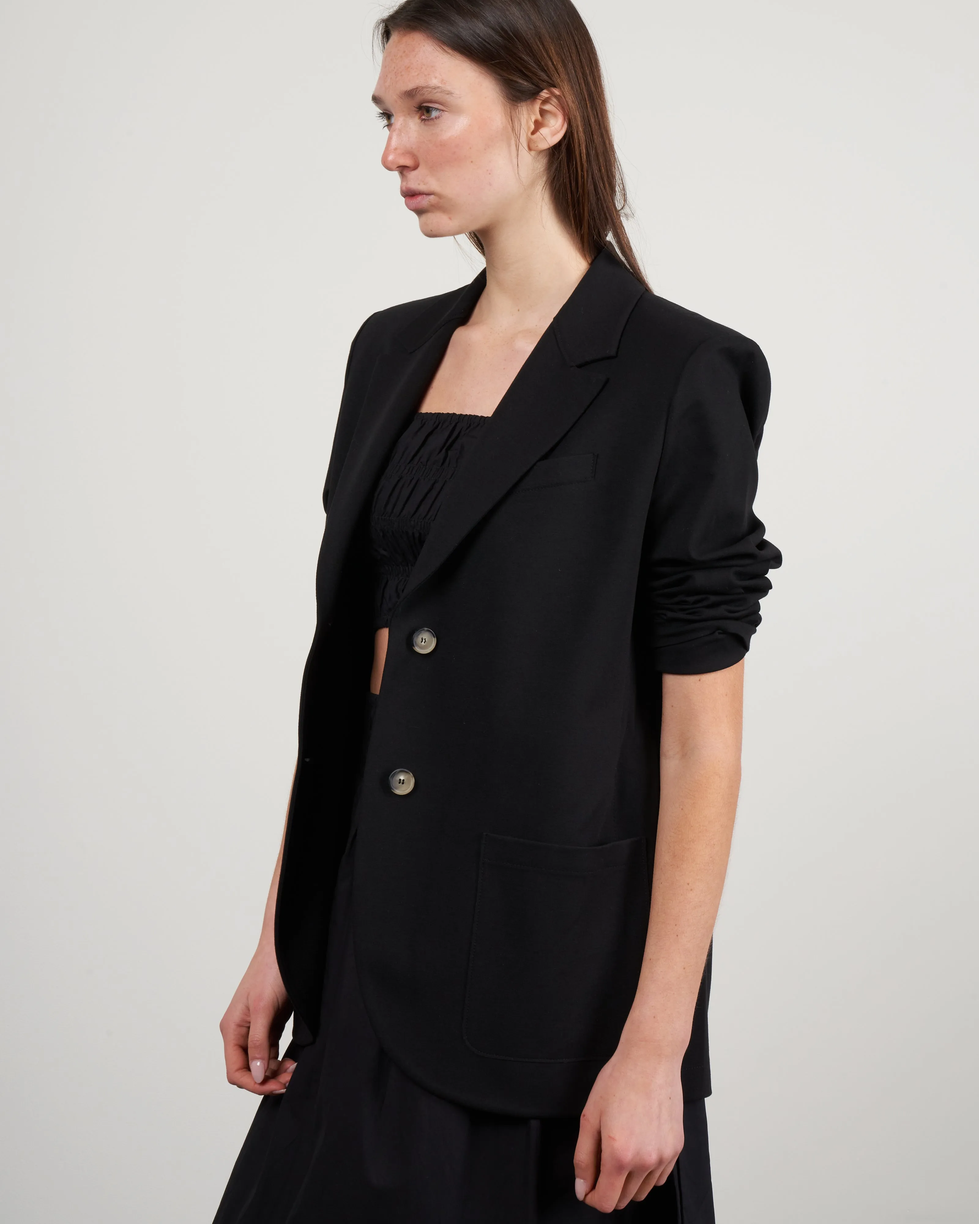women's boyfriend blazer - black
