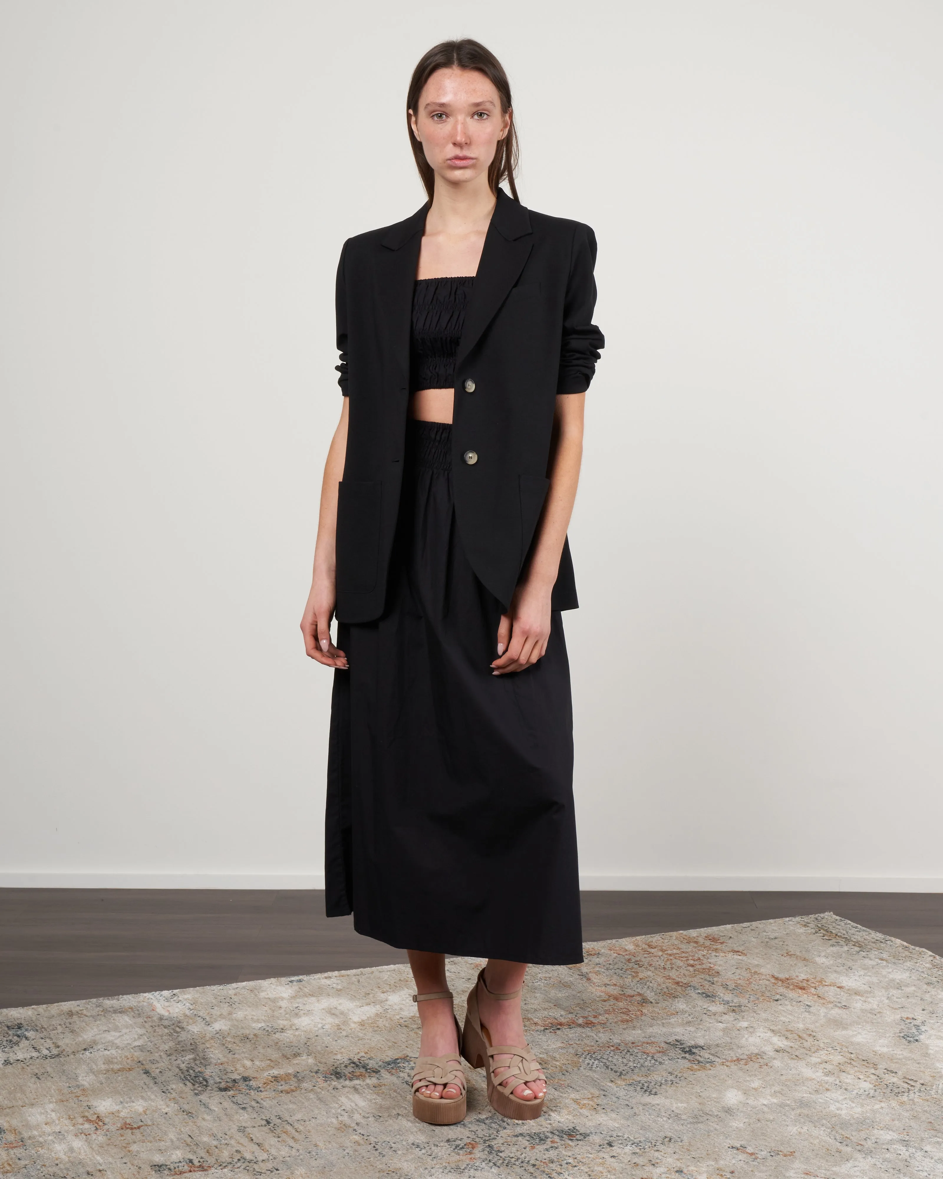 women's boyfriend blazer - black